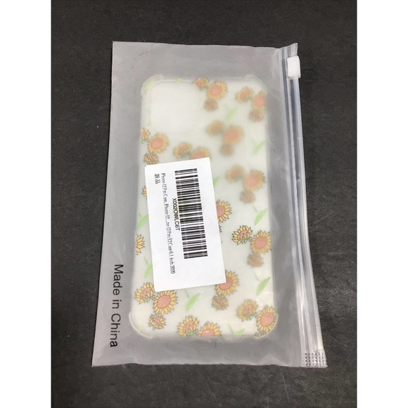 iPhone 12 Pro Case, iPhone 12 Case, Clear Sunflower Floral iPhone Case - Picture 2 of 3